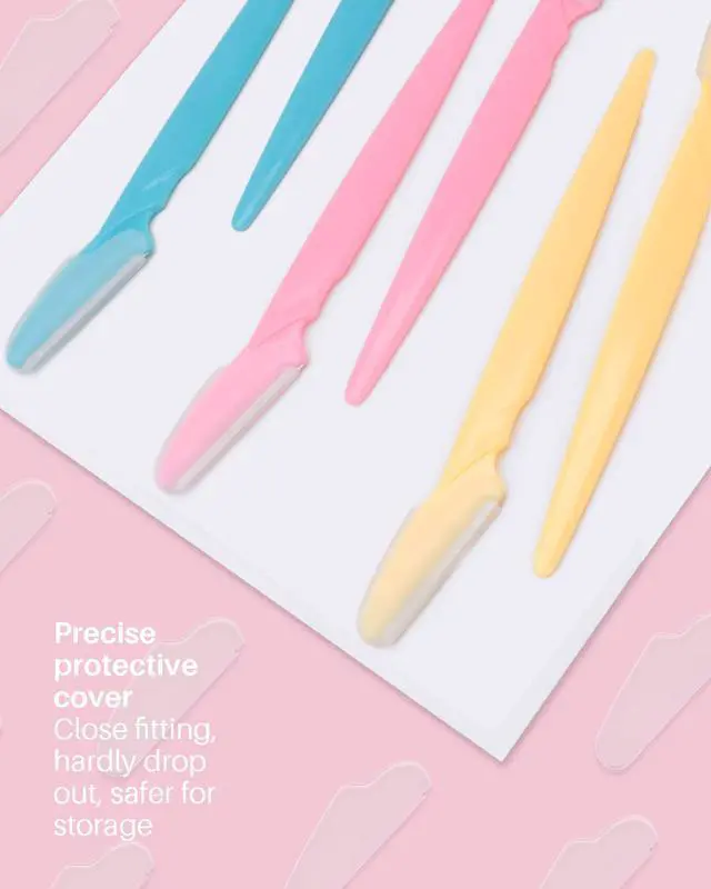 Alt view image 4 of 5 - Dermaplane Razor, 60 Pcs Face Razors for Women and Men, Multipurpose Eyebrow Razor, Dermaplaning Tool for Face by MoHern, Multi-Color (60 Pcs)