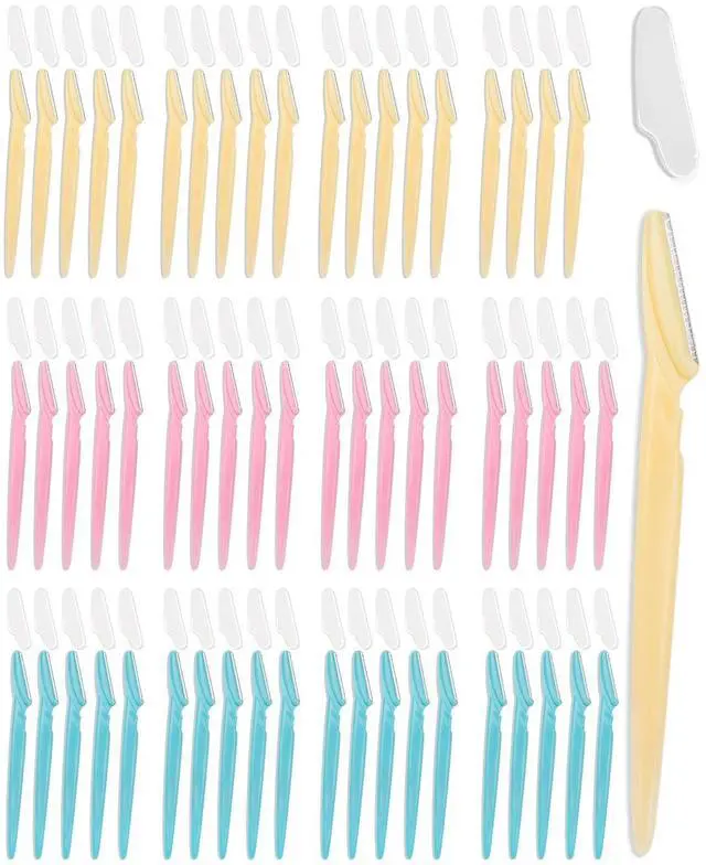 Main image of Dermaplane Razor, 60 Pcs Face Razors for Women and Men, Multipurpose Eyebrow Razor, Dermaplaning Tool for Face by MoHern, Multi-Color (60 Pcs)