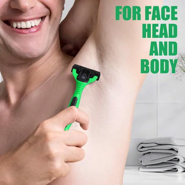 Alt view image 5 of 7 - 12 Pcs Mens Disposable Razors Bulk 3 Blade Sensitive Head Shaving Razors for Men Travel Hotel Spa Christmas Party Gift