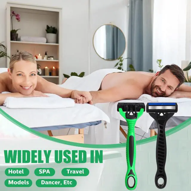 Alt view image 7 of 7 - 12 Pcs Mens Disposable Razors Bulk 3 Blade Sensitive Head Shaving Razors for Men Travel Hotel Spa Christmas Party Gift