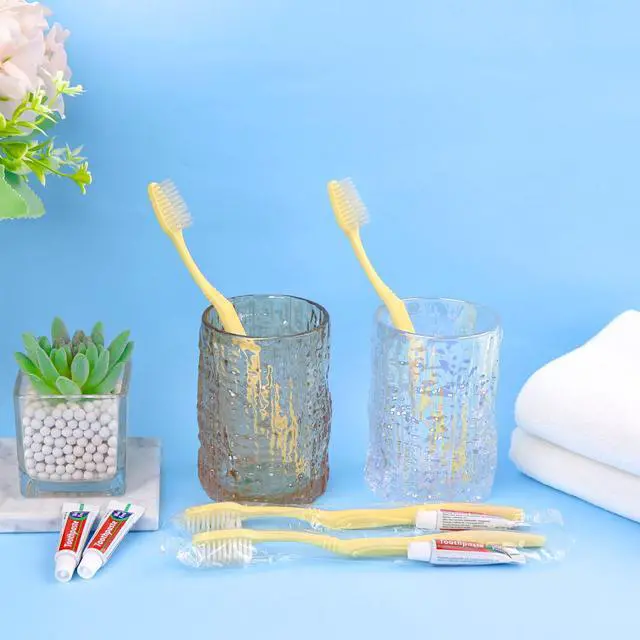 Alt view image 4 of 7 - Disposable Toothbrush with Toothpaste Set, Individually Wrapped Soft Bristles Travel Size Manual Toothbrushes Kit in Bulk for Hotel/Travel/ Business/Donation/Homeless/Charity/Camping (50 Pack)