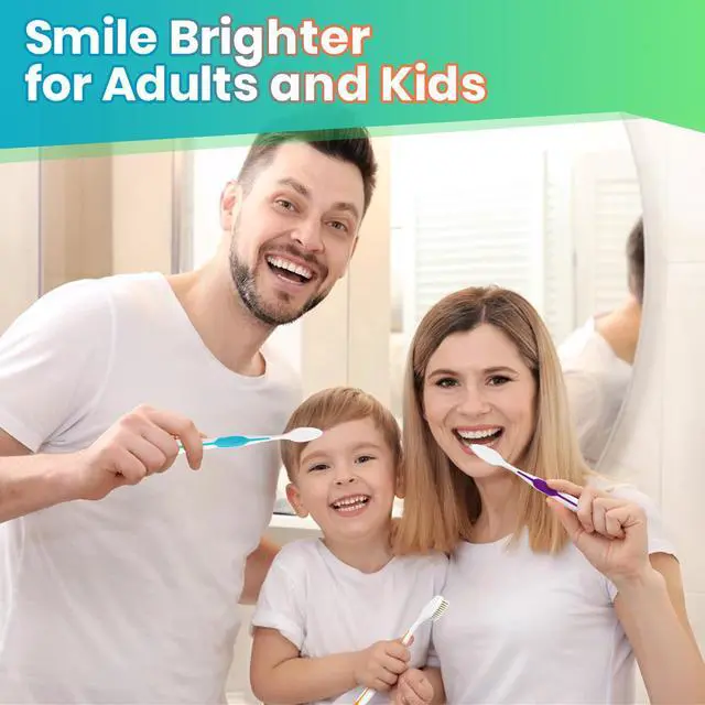 Alt view image 6 of 6 - Bulk Toothbrushes 35 Pack, Individually Wrapped Toothbrushes Pack for Adults & Kids, Disposable Toothbrush Medium Soft for Travel, Donations, Hotels