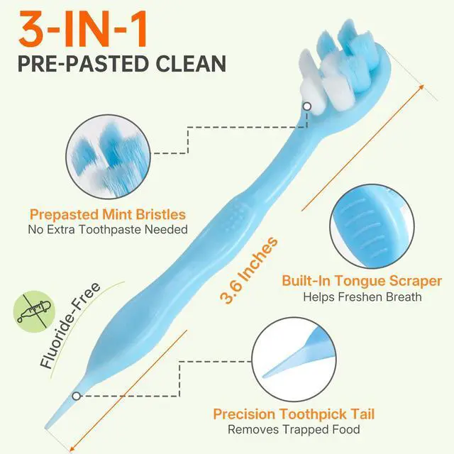 Alt view image 2 of 7 - 24-Pack Pre-Pasted Mini Travel Toothbrushes, Individually Wrapped Value Pack, Disposable Toothbrushes with Toothpaste, Waterless Single-Use Extra Soft Bristle for Adults, On-The-Go & Braces