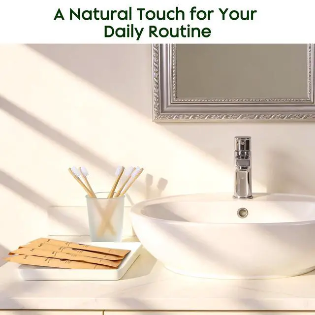 Alt view image 7 of 7 - 10 Pack Bamboo Toothbrushes Kit, Disposable Travel Toothbrushes with Toothpaste (6g), Individually Wrapped Guest Dental Kit for Hotel Amenities, Airbnb Hosts, Travel & Camping