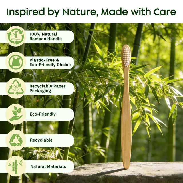 Alt view image 4 of 7 - 10 Pack Bamboo Toothbrushes Kit, Disposable Travel Toothbrushes with Toothpaste (6g), Individually Wrapped Guest Dental Kit for Hotel Amenities, Airbnb Hosts, Travel & Camping