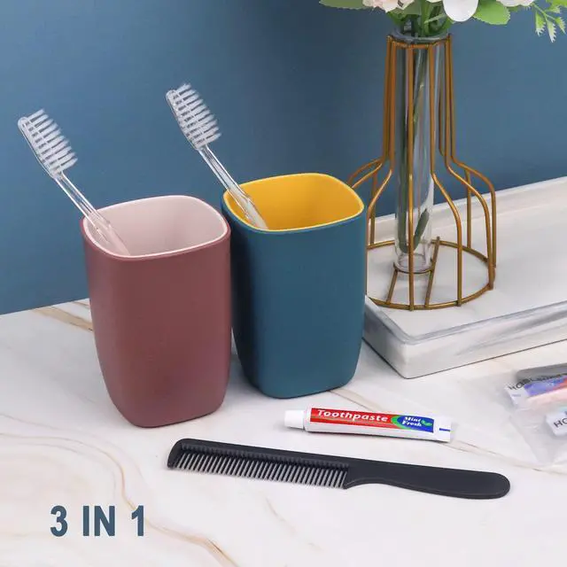 Alt view image 7 of 7 - 30pcs Disposable Toothbrushes with Toothpaste and Comb Individually Wrapped,10g Toothpaste,7inch Black Comb, Toothbrush for Homeless, Hotel,AirBnb