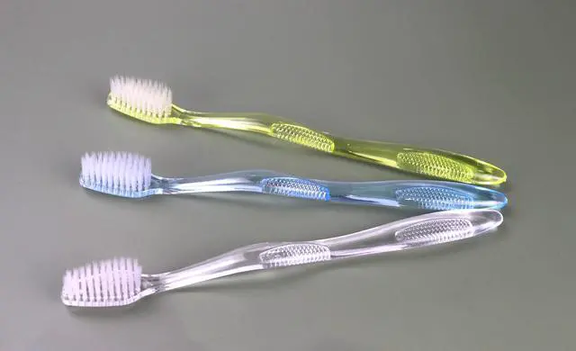 Alt view image 4 of 5 - Disposable Toothbrushes with Toothpaste Individually Wrapped, Manual Disposable Travel Toothbrush Set for Adults Kids Travel Toiletries, 3 Colors, 30 Pack