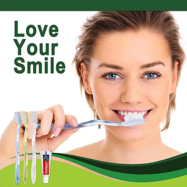 Alt view image 3 of 5 - Disposable Toothbrushes with Toothpaste Individually Wrapped, Manual Disposable Travel Toothbrush Set for Adults Kids Travel Toiletries, 3 Colors, 30 Pack