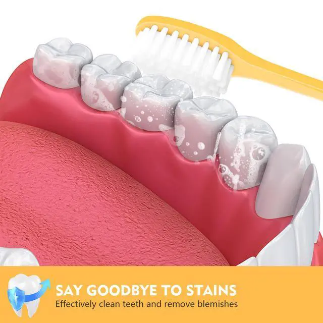 Alt view image 3 of 7 - 30 Pack Disposable Toothbrushes Bulk with Toothpaste and Comb Travel Size Toothpaste Set Homeless Care Package Supplies for Bulk Individually Wrapped Disposable Travel Hotel Charity, Yellow