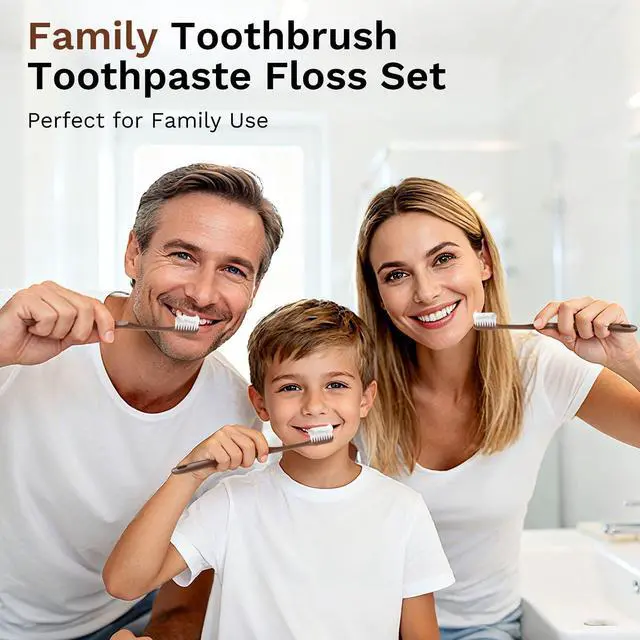 Alt view image 3 of 7 - Disposable Toothbrushes with Toothpaste, Travel Toothbrush Kit, Individually Packaged, Brown, with Floss Picks, Suitable for Hotel, Home, Camping, Travel (20-Pack)