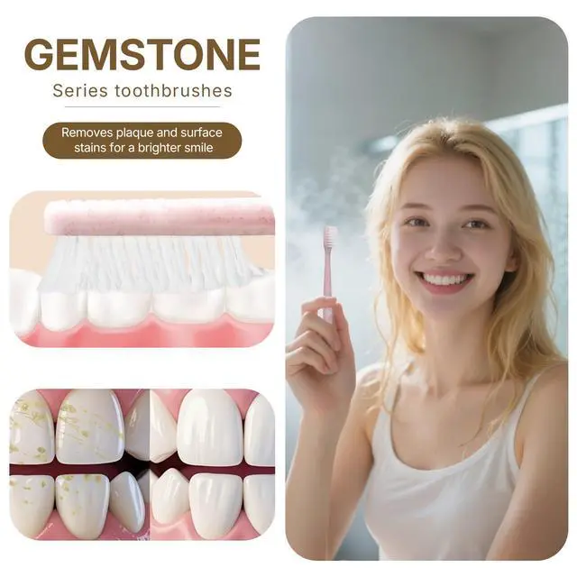 Alt view image 4 of 7 - 24 Pack Premium Disposable Toothbrush with Tongue Scraper Individually Wrapped Bulk Travel Toothbrushes, Soft Bristles for Guests, Hotel, Vacation Rental, Home & On The Go,4 Colors
