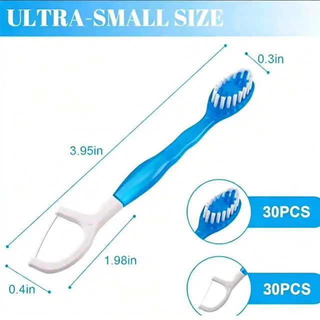 Alt view image 5 of 6 - 30 Individually Packaged Disposable Travel toothbrushes with Toothpaste, 5-in-1 Convenient Mini Disposable Toothbrush