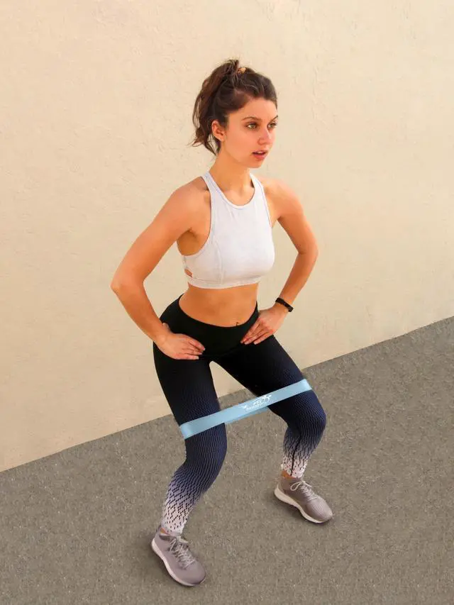 Alt view image 6 of 6 - Resistance Loop Exercise Bands with Instruction Guide and Carry Bag, Set of 5