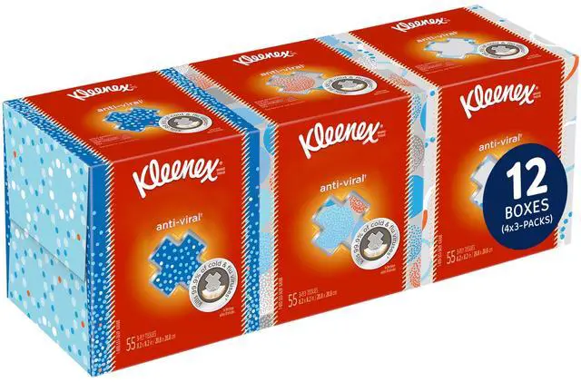 Main image of Professional Anti-Viral Facial Tissue, Bulk (21286), 3-Ply, White, Upright Cube Boxed Format, Designed for Business (55 Tissues/Box, 3 Boxes)