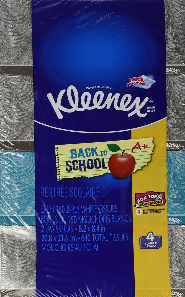 Main image of Facial Tissue - 160 2-ply Box, 4 Pack (Designs & Colors Will Vary)