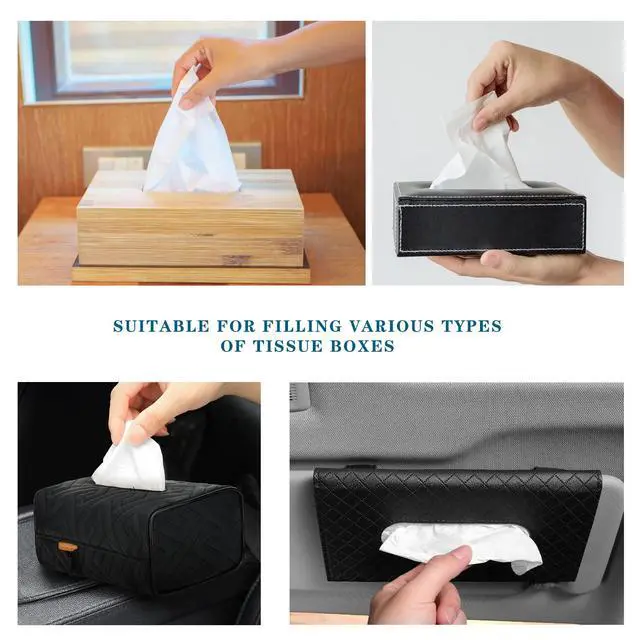 Alt view image 3 of 7 - Car Tissue Refills, 18 Packs Car Tissues Auto Visor Tissue Refills for Visor, Napkins Holder Refill, Auto Travel Tissues, Soft and Smooth (18 Pieces)