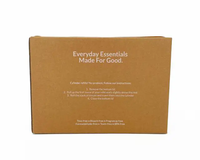 Alt view image 5 of 6 - Bamboo Car Cylinder Tissues, 3-Ply, Unbleached, PFAS Free, Refillable, 4 Pack (200 Sheets Total), FSC-Certified, Car Tissue Holder with Facial Tissues, Tree-Free, Eco-Friendly, Sustainable
