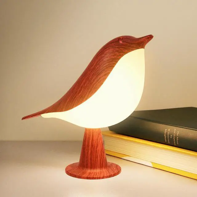 Main image of Small Desk Lamp, Bird Bedside Light with 3 Color Temperature and Touch Sensor, Cordless Kids Night Light, Rechargeable Battery for Bedroom Nightstand Table - Red