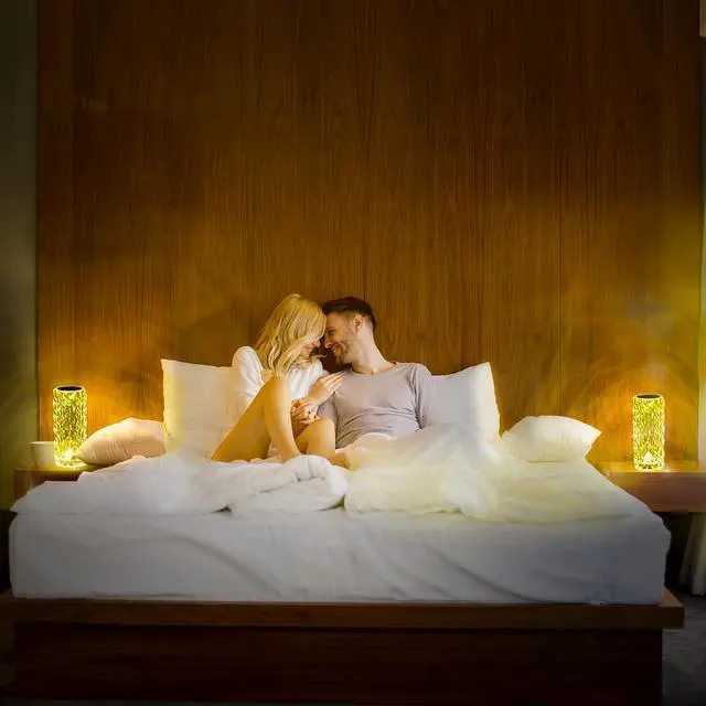 Alt view image 4 of 6 - Crystal Table Lamp RGB Color Changing Night Light,Romantic LED Rose Diamond Touch Lamps for Living Room (Remote & Touch)