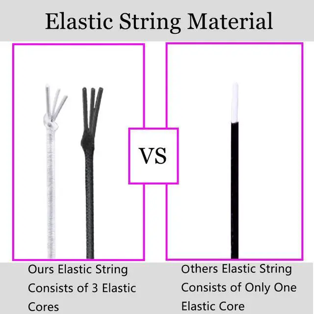 Alt view image 3 of 7 - Stretchy String for Bracelets, 4 Rolls 1 mm Sturdy Elastic String Elastic Cord for Jewelry Making, Necklaces, Beading (2 Black+ 2 White)