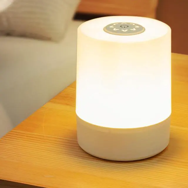 Main image of Touch Bedside Table Lamp,Changing Dimmable Table Lamp,3 Colors LED Lamp with Warm White Lights,USB Rechargeable, Bedside Night Light, Soft Eye Caring for Bedrooms and Sleep Aid