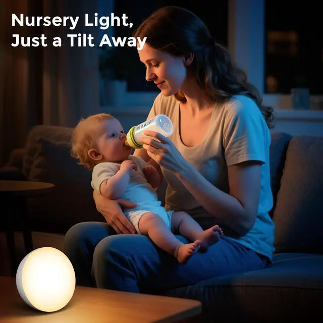 Alt view image 2 of 7 - Cordless Bedside Table Lamp with Gravity Sensor | Portable Wireless Rechargeable 2000mAh Battery Operated | Mini Warm Soft Ambient Night Stand Light | Gift for Bedroom, Nursery, Camping & Outdoor