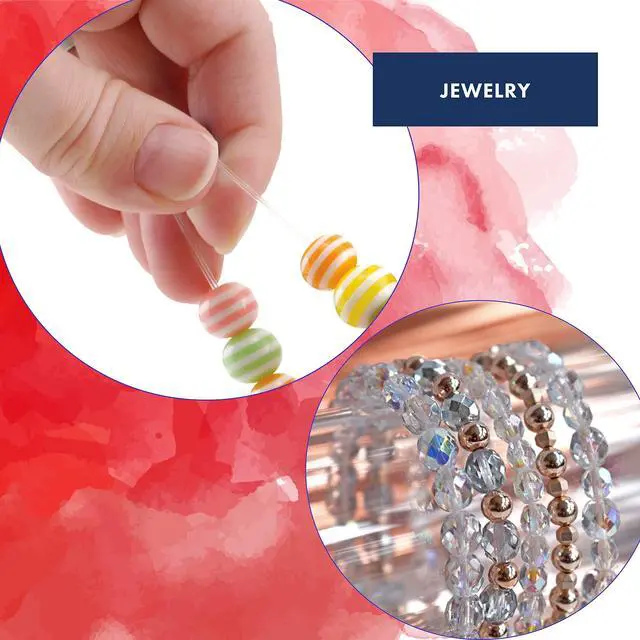Alt view image 2 of 5 - Elasticity Stretch Cord Elastic Cord | Clear | Latex-Free Rubber | 0.8 mm 25 m Spool for Jewelry Making