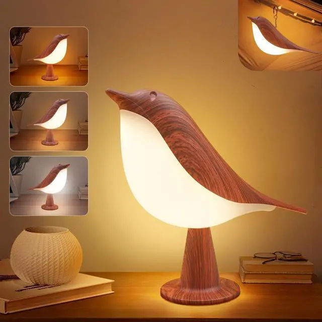Main image of 2 in 1 Small Desk Lamp, Bird Cordless Table Lamp with 3 Color Temperature Dimmer and Touch Sensor - Rechargeable Battery Night Light for Kids, Bedroom, Bedside, and Outdoor Use