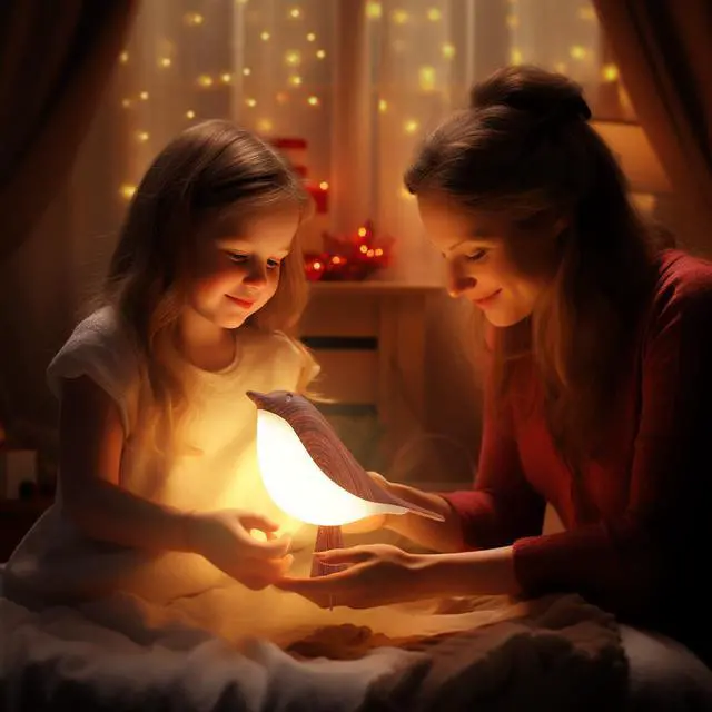 Alt view image 7 of 7 - 2 in 1 Small Desk Lamp, Bird Cordless Table Lamp with 3 Color Temperature Dimmer and Touch Sensor - Rechargeable Battery Night Light for Kids, Bedroom, Bedside, and Outdoor Use