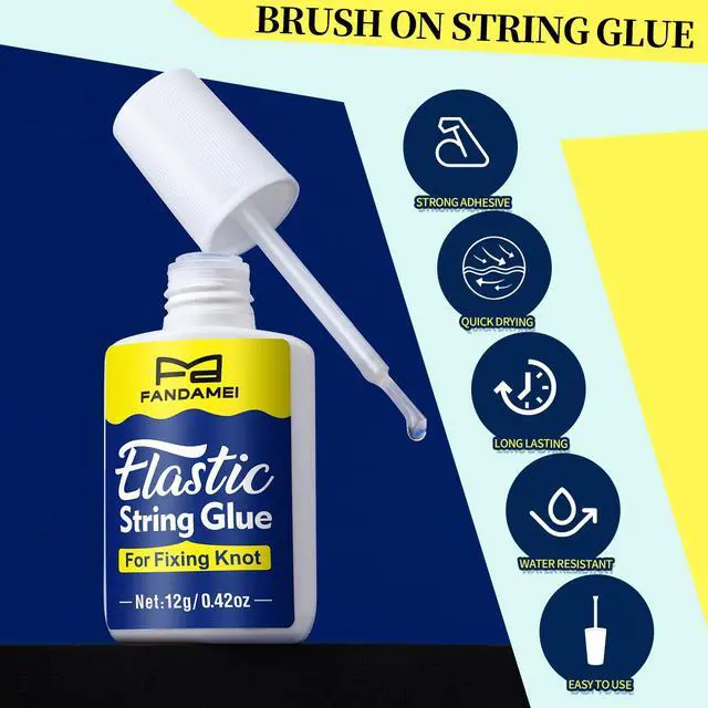 Alt view image 4 of 7 - Elastic String for Bracelets Making Kit, 1mm&0.8mm Clear Bracelet String, Stretchy String with 24g Jewelry Glue for Elastic String & 2 Beading Needles for DIY Necklaces, Bracelets & Jewelry