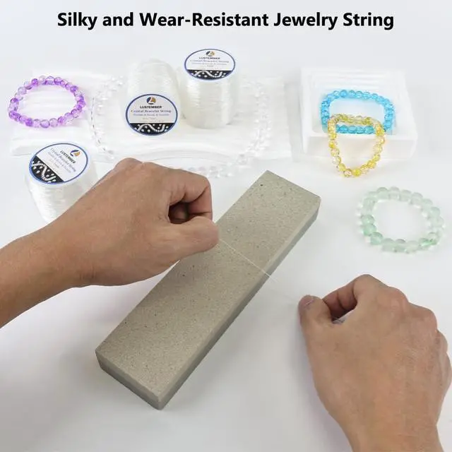 Alt view image 5 of 6 - 1mm Stretchy Bracelet String, 3 Rolls Durable Elastic String, Clear Bead Cord for Bracelets, Necklaces, Beading, and Jewelry Making (300 m)