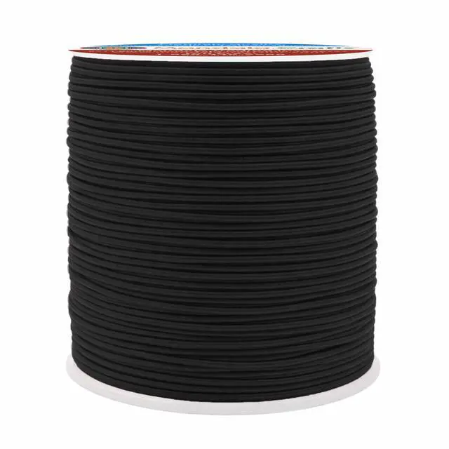 Main image of 1mm Elastic Cord Stretchy String for Bracelets, Necklaces, Jewelry Making, Beading, Masks; 109 Yards Black