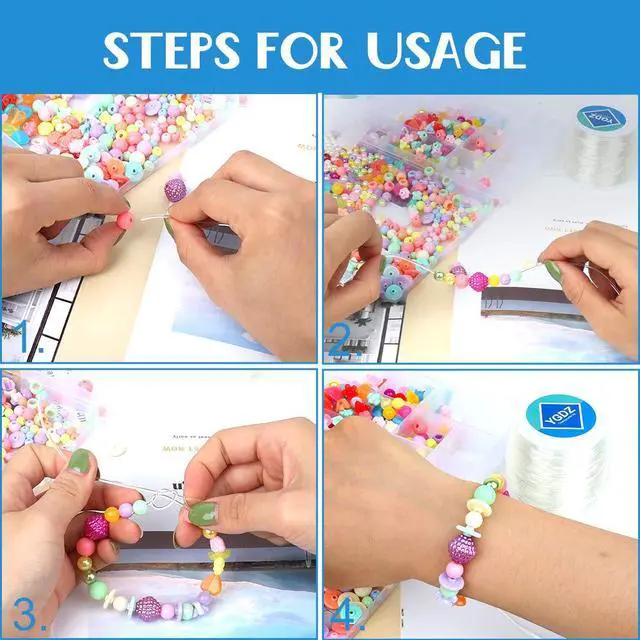 Alt view image 4 of 7 - 1.5mm Bracelet String, Elastic String Crystal Stretch Thread Clear Beading Cords for Bracelets Beading Making