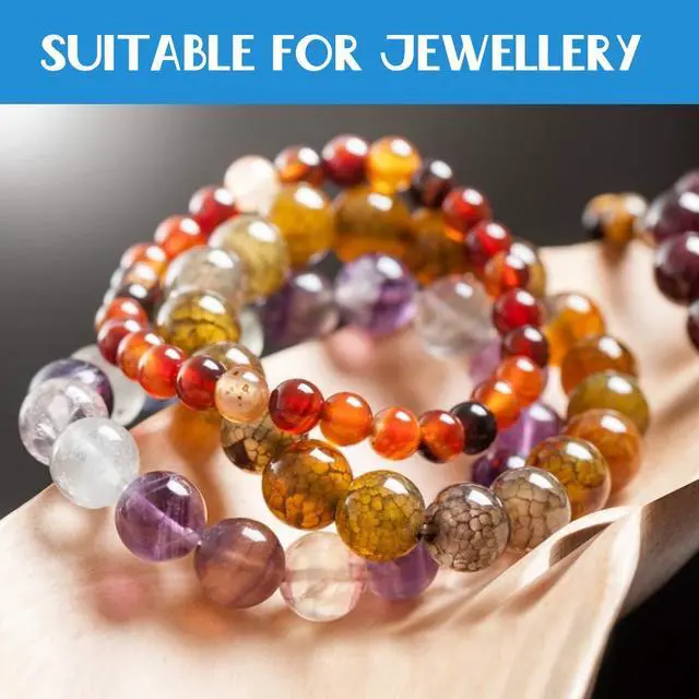 Alt view image 5 of 7 - 1.5mm Bracelet String, Elastic String Crystal Stretch Thread Clear Beading Cords for Bracelets Beading Making