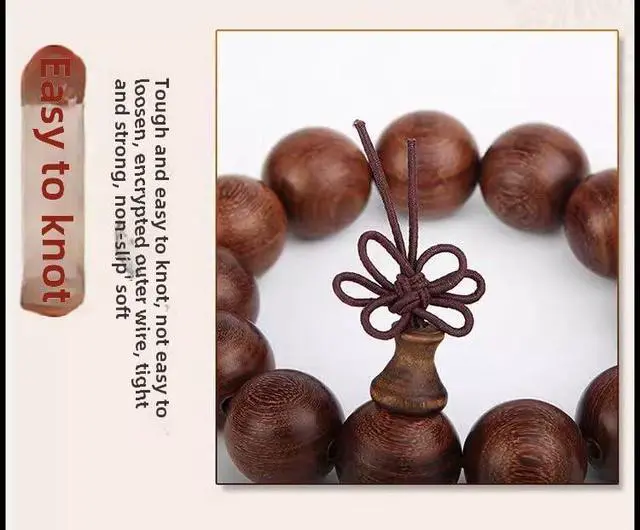 Alt view image 7 of 7 - Premium Stretch Beading Cord Elastic Jewelry String for Buddhist Bracelets, Mala Beads, Handmade Crafting - Durable Wear-Resistant Buddhist Prayer Rope with Hook Needle Tools (Brown)