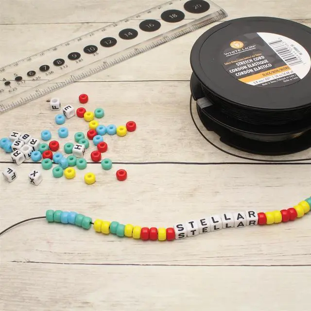 Alt view image 2 of 7 - Stretch Cord Very Strong, Consistency in Cord, Keeps Form, Perfect for Beading and Jewelry Making Black Color .5mm Diameter 100 Meter (328 Foot) Spool