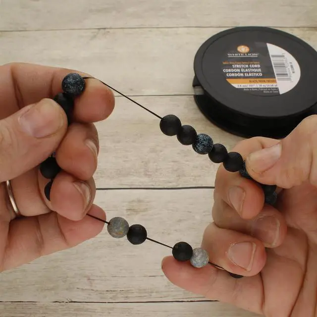 Alt view image 3 of 7 - Stretch Cord Very Strong, Consistency in Cord, Keeps Form, Perfect for Beading and Jewelry Making Black Color .5mm Diameter 100 Meter (328 Foot) Spool
