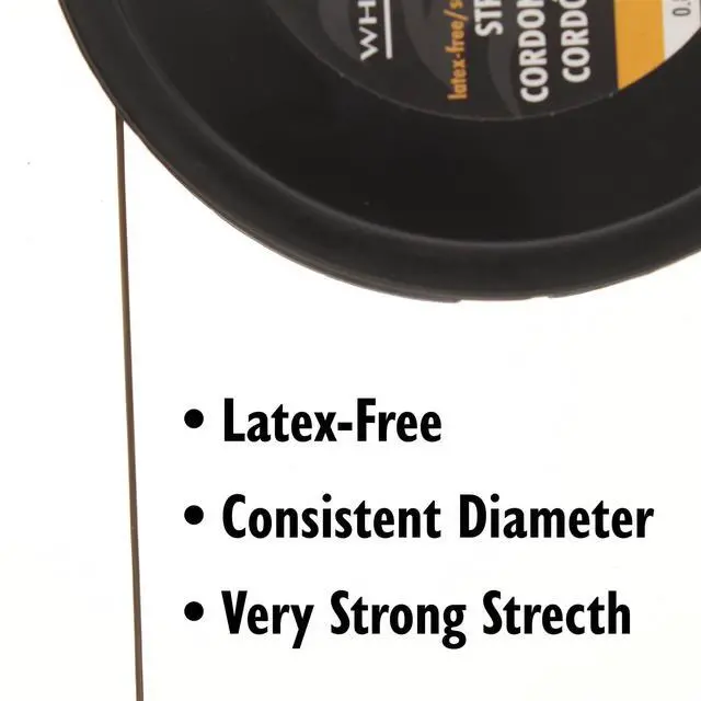 Alt view image 5 of 7 - Stretch Cord Very Strong, Consistency in Cord, Keeps Form, Perfect for Beading and Jewelry Making Black Color .5mm Diameter 100 Meter (328 Foot) Spool