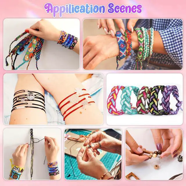 Alt view image 3 of 7 - 12 Rolls Nylon String for Bracelets, Chinese Knotting Nylon Cord for Jewelry Making, Nylon Beading Thread for Kumihimo, Braided Bracelets, Necklaces, Macrame Craft, Wind Chime