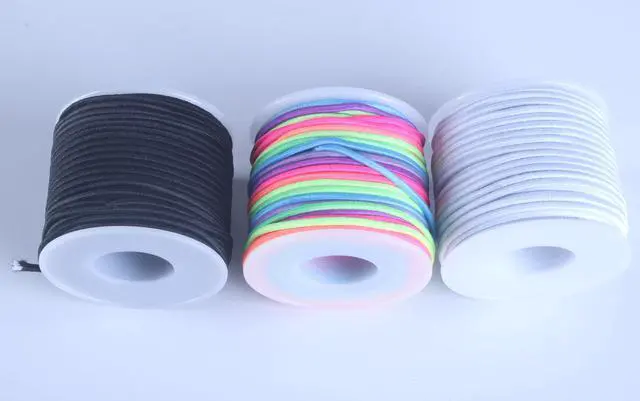 Alt view image 2 of 7 - 2.0mm Elastic Cord for Jewelry Making, Mixed Stretch Bracelet String for Stone Beads, Glass Beads & Chunky Bracelets, Hair Ties, Face Masks and Scrunchies, 20 Yards of Each