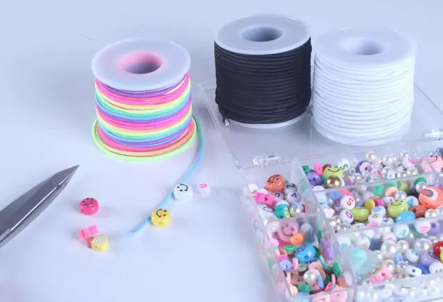 Alt view image 5 of 7 - 2.0mm Elastic Cord for Jewelry Making, Mixed Stretch Bracelet String for Stone Beads, Glass Beads & Chunky Bracelets, Hair Ties, Face Masks and Scrunchies, 20 Yards of Each