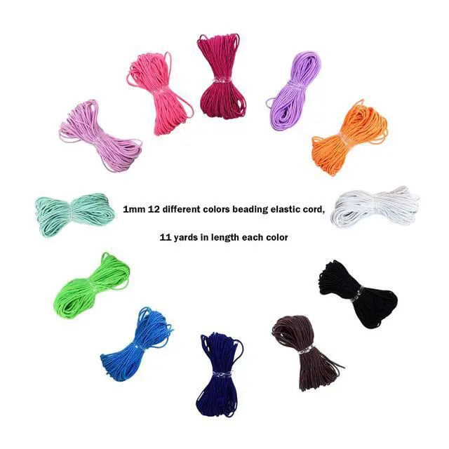 Alt view image 2 of 5 - 131 Yards Multicolor Beading Elastic Cord 1mm for Jewelry Making and Sewing Elastic Stretch Bead Cord for Sewing and Bracelets, Necklace, Jewelry Making