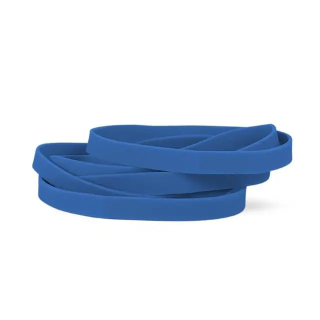 Alt view image 4 of 7 - Rubber Bands, Size 64, Blue, 3 1/2 x 1/4 in, 1/4 lb Bag, 80 Count, USA