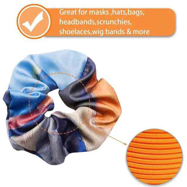 Alt view image 5 of 7 - 1/8 inch Elastic Cord String for Sewing 55ft 3mm Orange Round Elastic Rope Cord for Hair Ties Thin Elastic Strap Stretchy Thread for Clothes-Keychain-DIY Crafts & Project Supplies(ZH190)