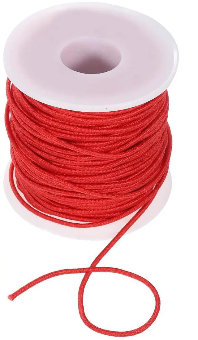 Main image of 1.5mm Elastic String Cord Elastic Thread Beading String Cord for Jewelry Making Necklace Bracelet Beading, 54 Yards Red