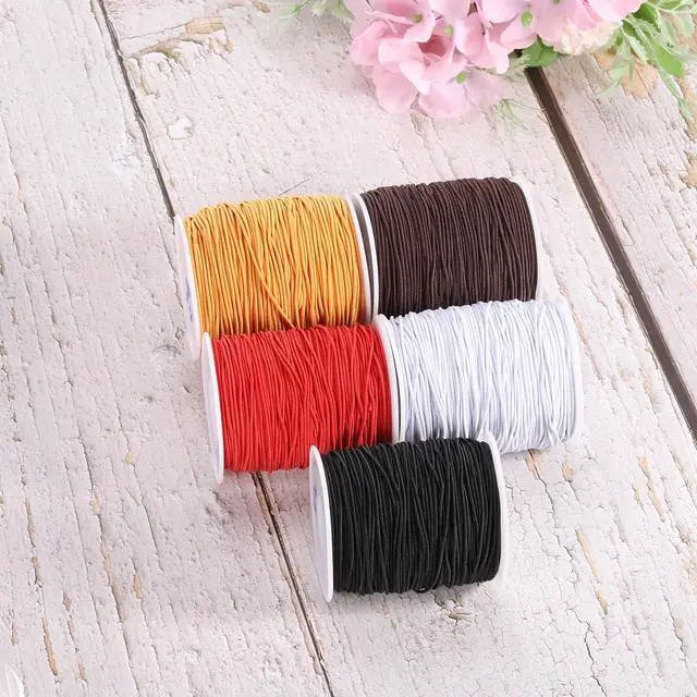 Alt view image 4 of 5 - 1.5mm Elastic String Cord Elastic Thread Beading String Cord for Jewelry Making Necklace Bracelet Beading, 54 Yards Red