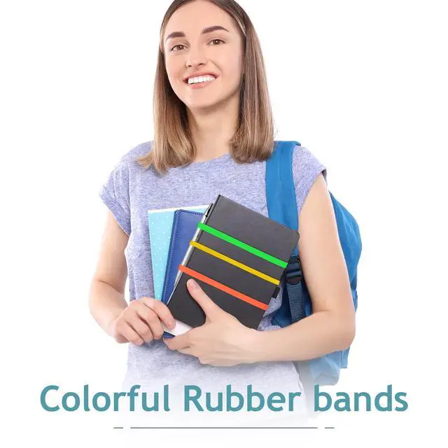 Alt view image 3 of 7 - Rubber Bands - Size 33 - Standard Office Supplies - Thick Rubber Bands - 300 Colorful Bands (Green, Red, Yellow) - 1/2 Lb - Made in USA