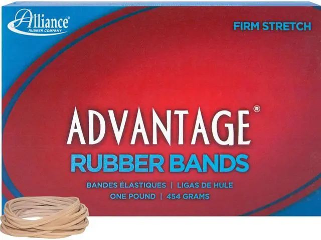 Main image of Rubber 26145 Advantage Rubber Bands Size #14, 1 lb Box Contains Approx. 2250 Bands (2" x 1/16", Natural Crepe),Beige