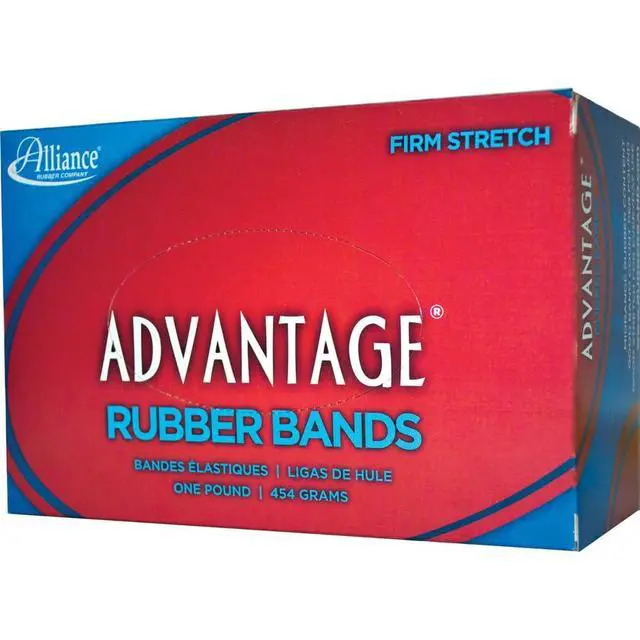 Alt view image 3 of 5 - Rubber 26145 Advantage Rubber Bands Size #14, 1 lb Box Contains Approx. 2250 Bands (2" x 1/16", Natural Crepe),Beige