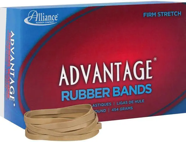 Main image of Rubber Advantage Rubber Bands #64-1 Pound Box 26645, Tan